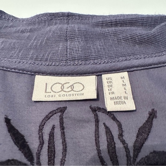 Logo by Lori Goldstein Embroidered Open Front Cardigan - Medium - Picture 7 of 13